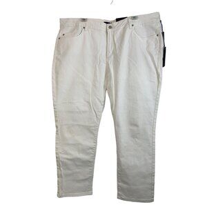 New NYDJ 20W White Original Slimming Fit Jeans Stretch Comfort W32610 Crop Ankle